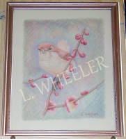 Bird On A Limb Colored Pencil Painting by Laura Wheeler