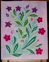Charmed I'm Sure Watercolor & Felt Pen Painting by Laura Wheeler