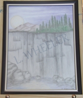 Cliffs Of Insanity Colored Pencil Painting by Laura Wheeler