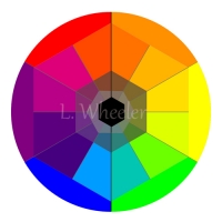 Compound Color Wheel PRINT by Laura Wheeler