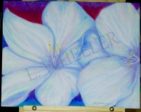 Fleur De Lis Oil Pastel Painting