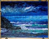 Storm Front Acrylic Painting by Laura Wheeler